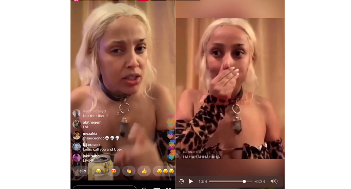 Doja Cat Appears To Be High On Ig Fans Think She S On Cocaine Video Monkey Viral